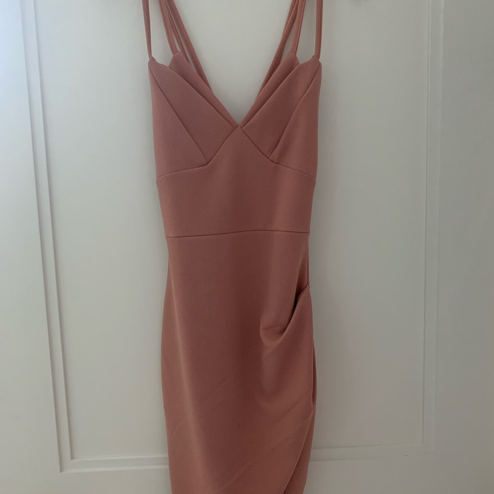 Blush pink strappy dress